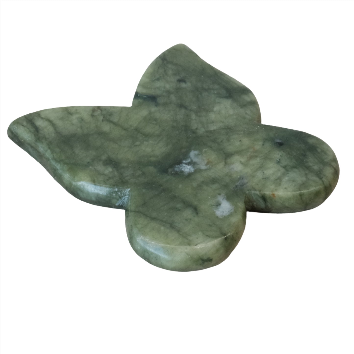 Jade butterfly gua sha stone symbolizing serenity and harmony, perfect for facial massage and skincare rituals.
