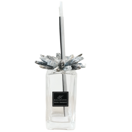 Elegant kyanite diffuser with crystal accent and sleek glass design.