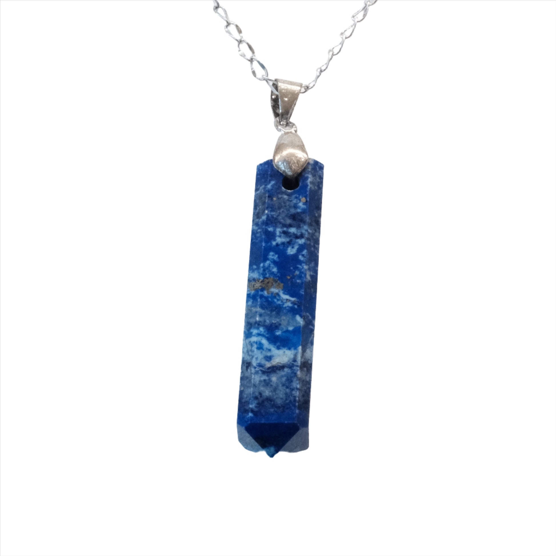 Lapis Lazuli Point Pendant Necklace