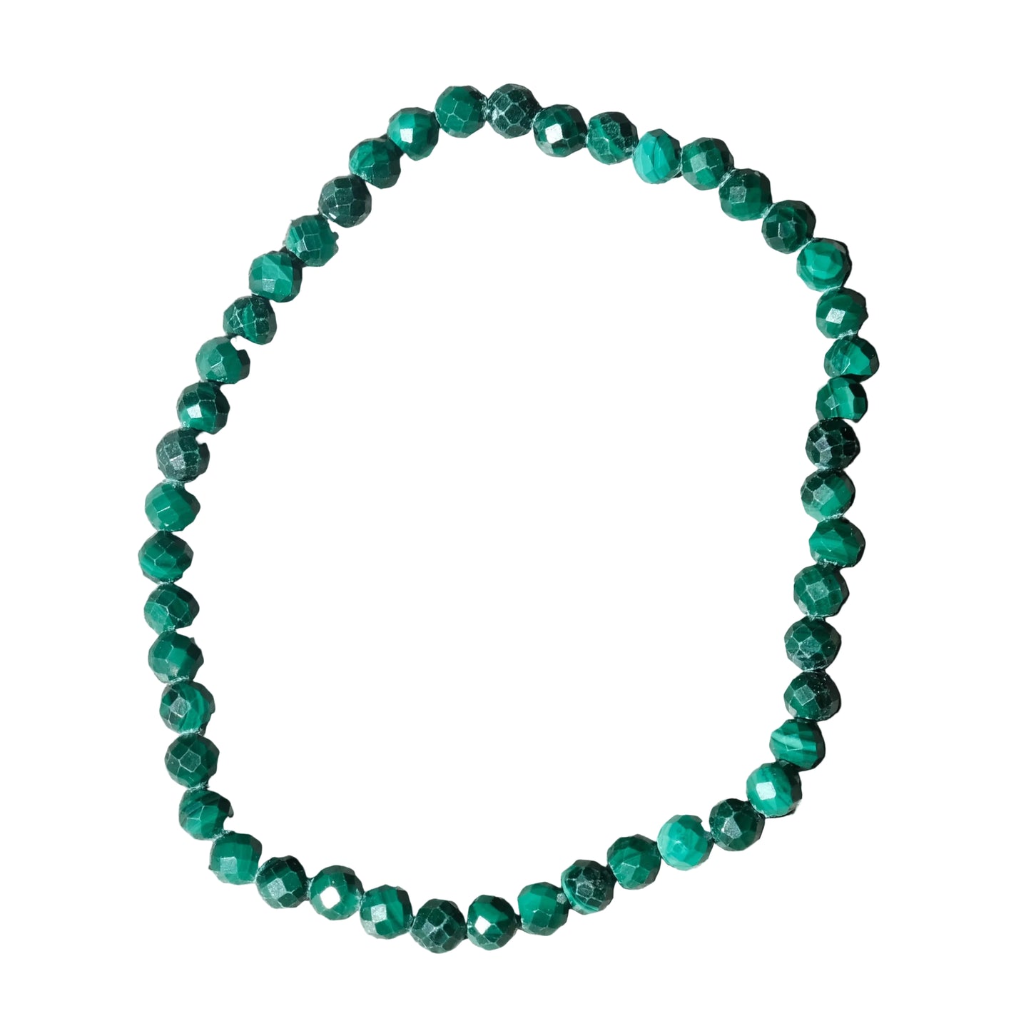 Malachite Faceted Bead Bracelet