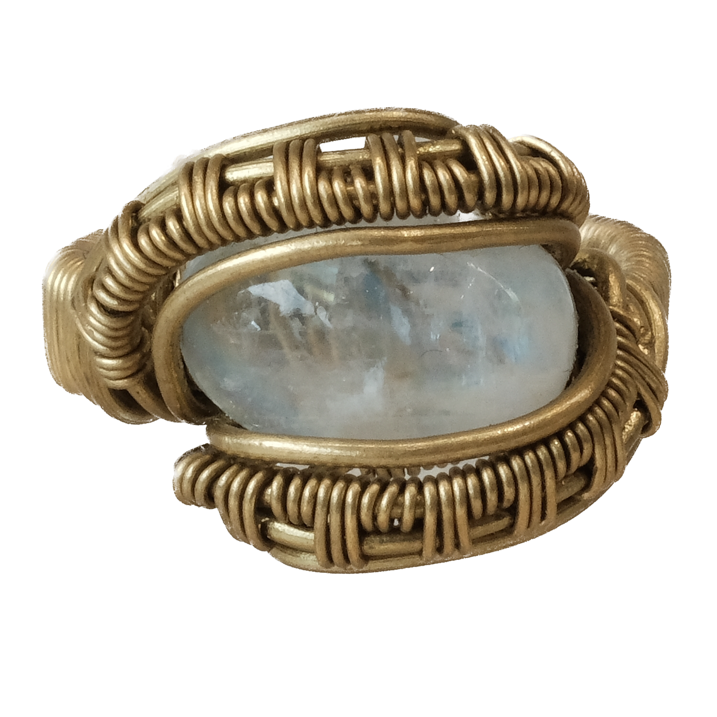 Moonstone Wire Wrap Ring Size 5.5