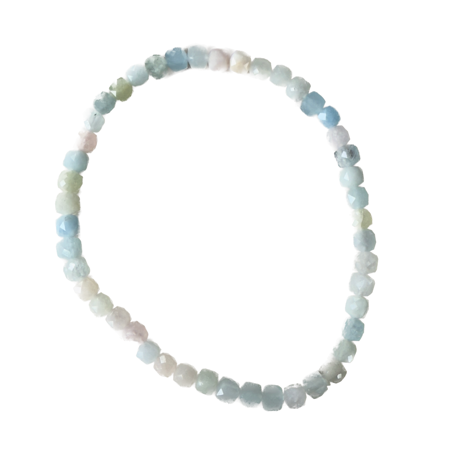 Morganite Faceted Cube Bracelet