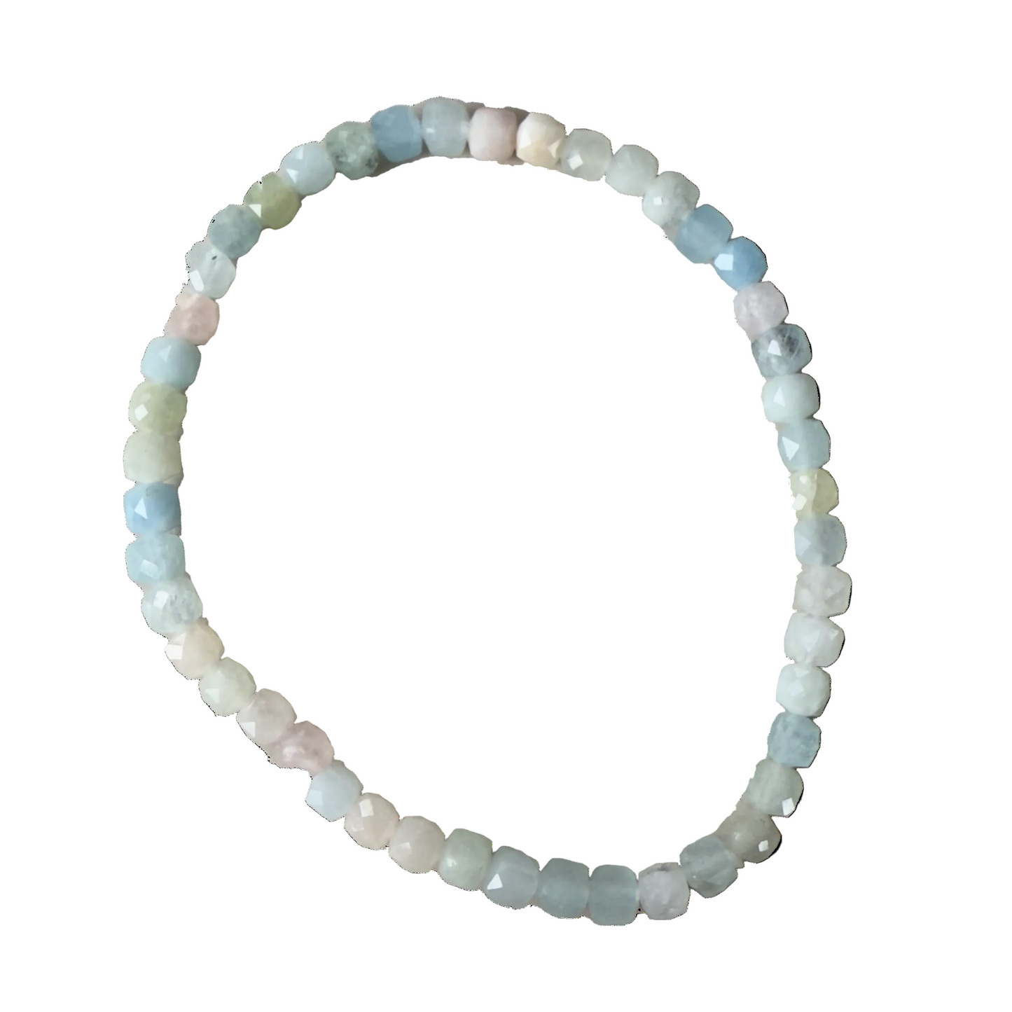 Morganite Faceted Cube Bracelet