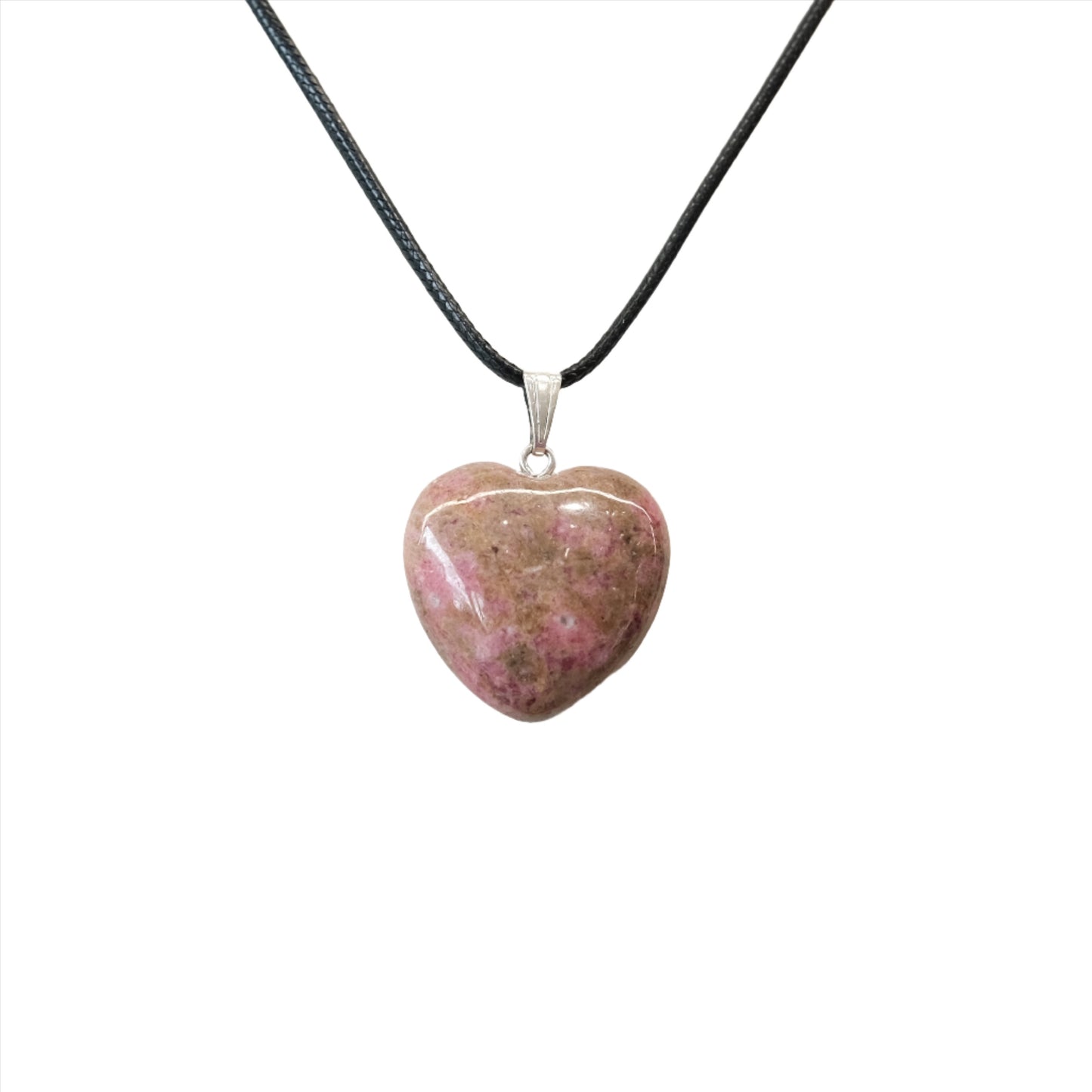 Rhodonite Heart Pendant Necklace