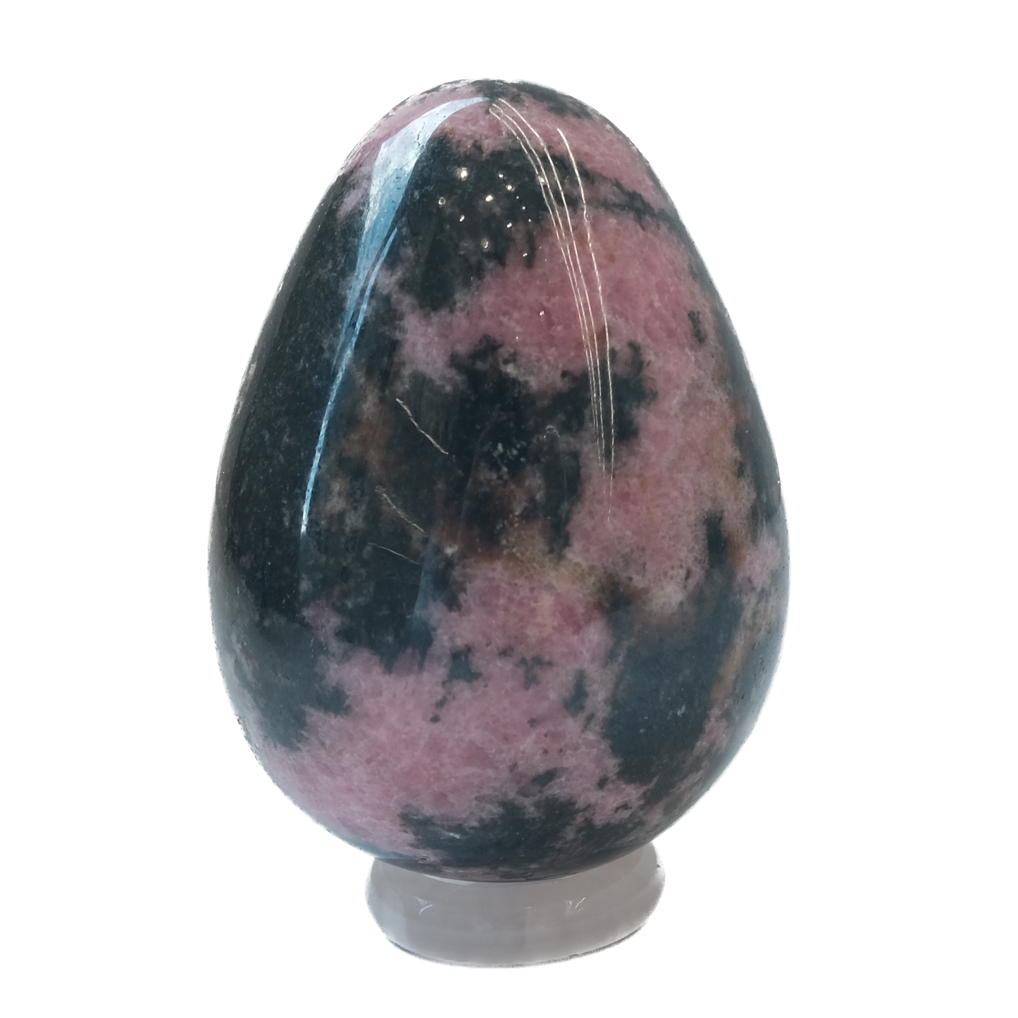 Rhodonite Egg 203g - Compassion & Emotional Harmony