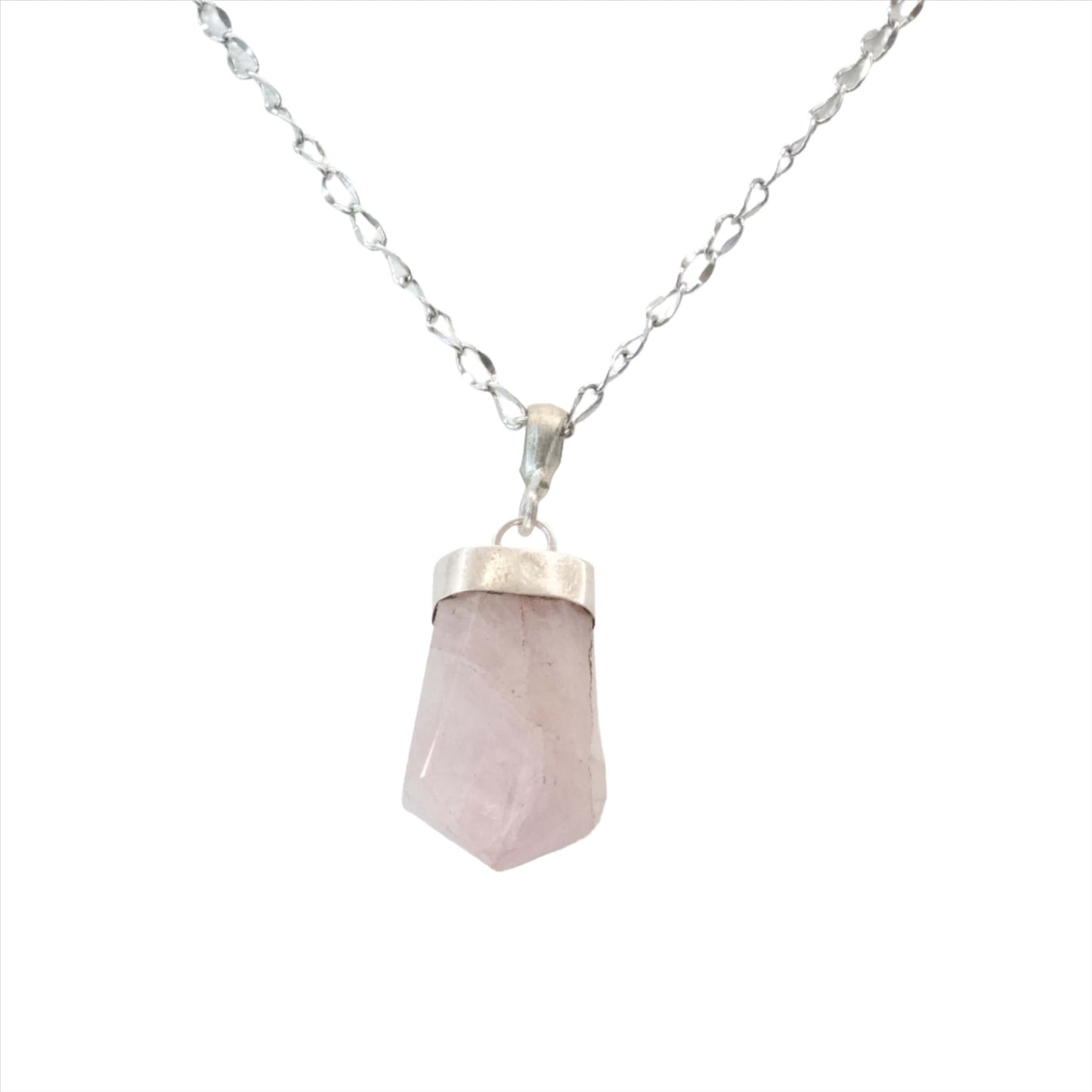 Rose Quartz Point Pendant Necklace