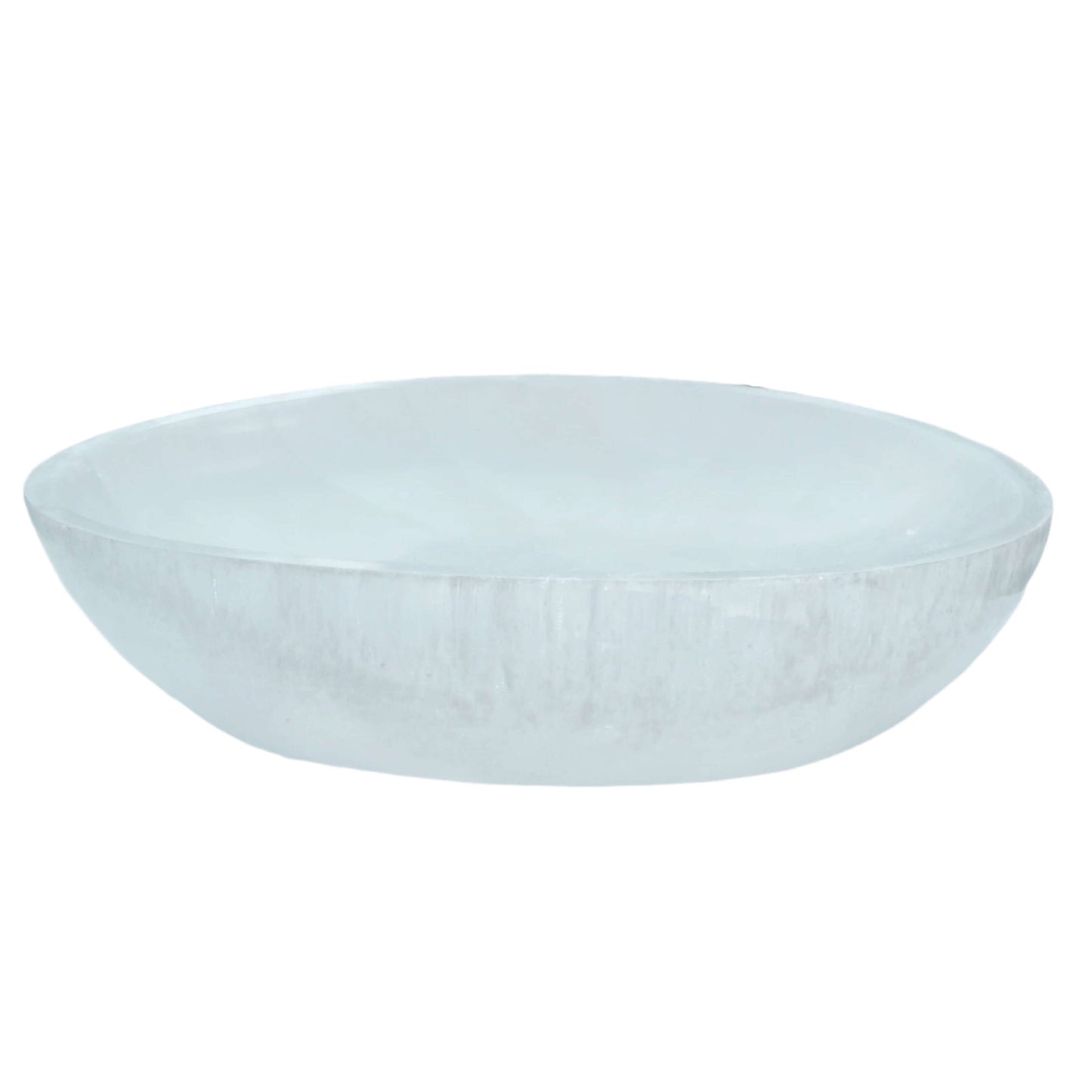 Selenite free form bowl 20CM for mental clarity, meditation, and spiritual work. Ideal for improving insight and flexibility.