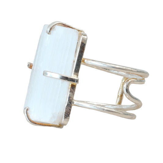 Selenite Adjustable Ring