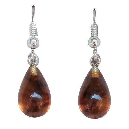 Amber Teardrop Earrings