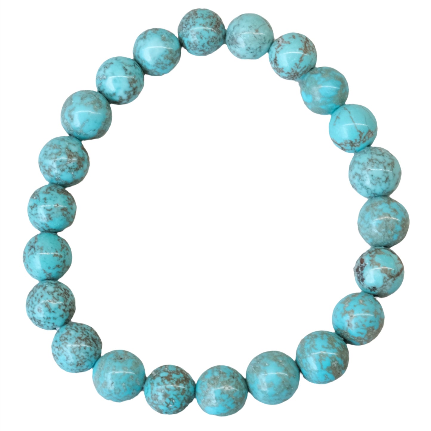 Turquoise Bracelet 8mm for holistic healing, enhancing calm, boosting immunity, and detoxifying with anti-inflammatory benefits.