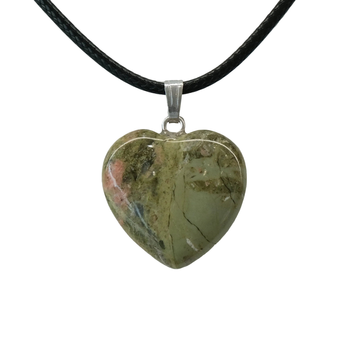 Unakite Heart Pendant Small