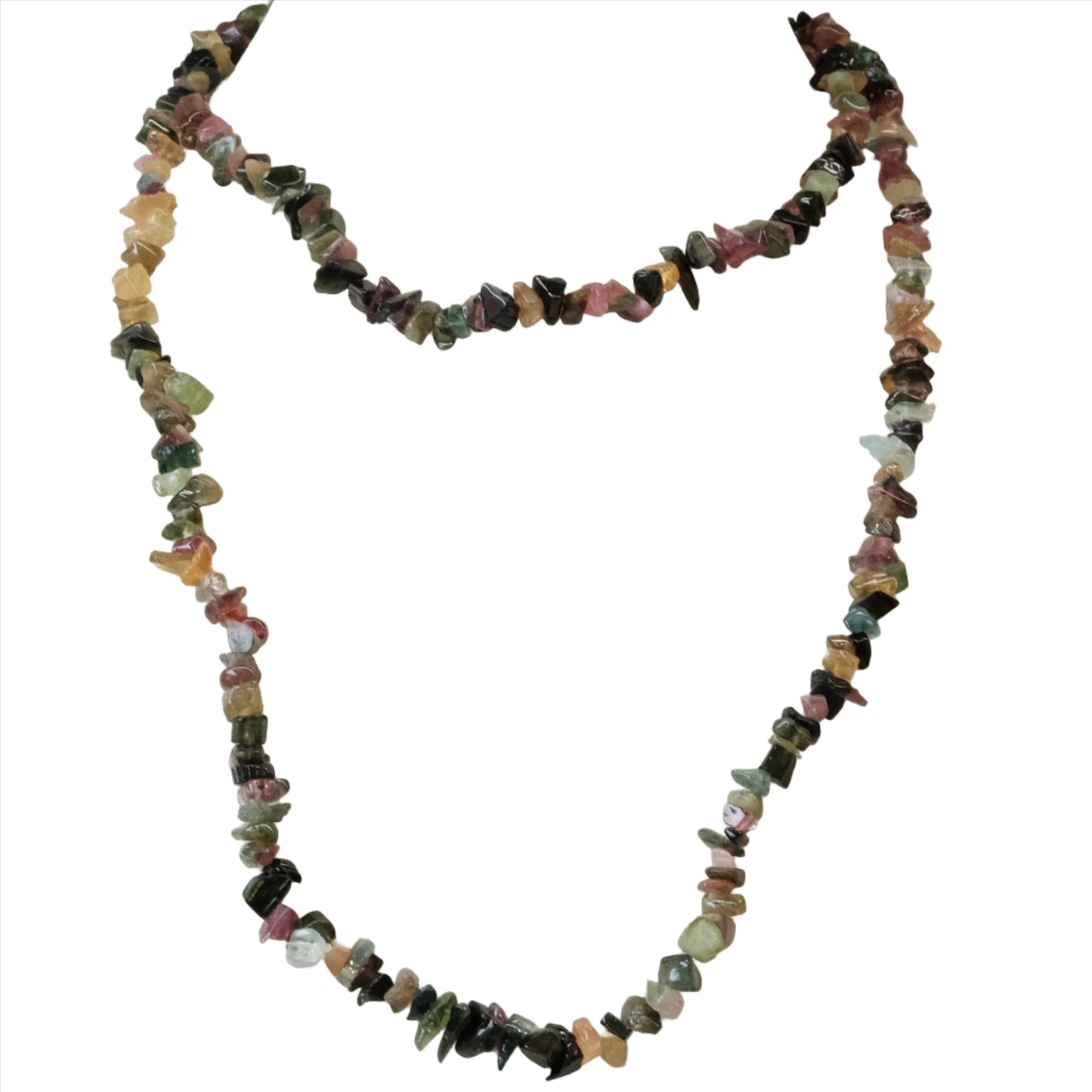 Watermelon Tourmaline Chip Necklace