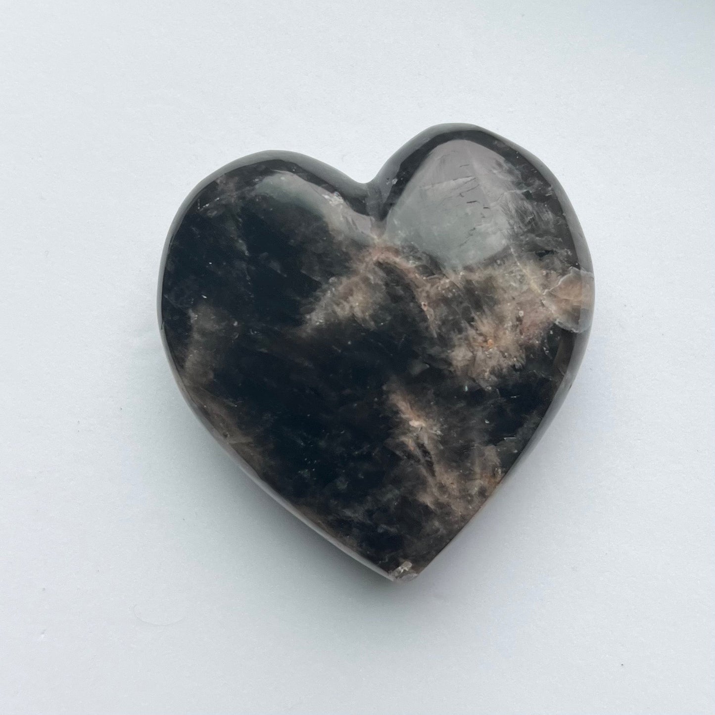 Black Moonstone Heart