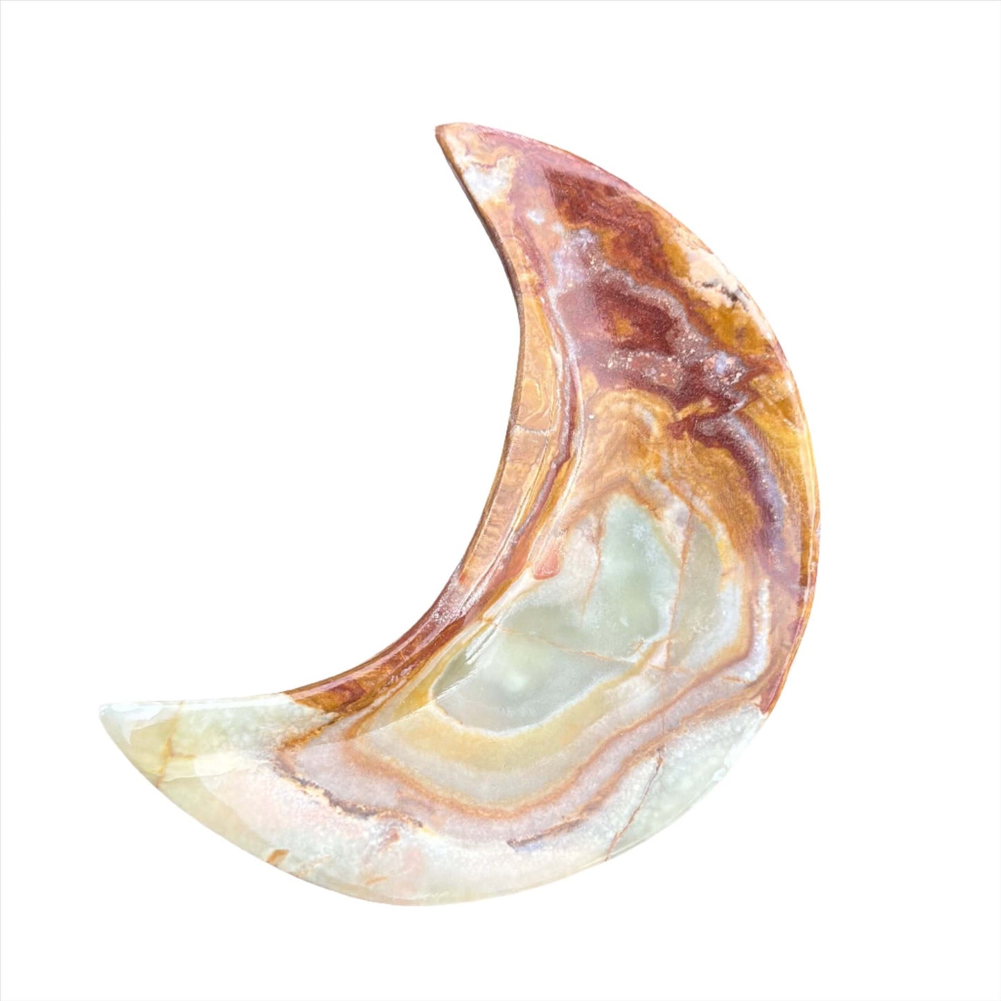 Green Onyx Moon Plate