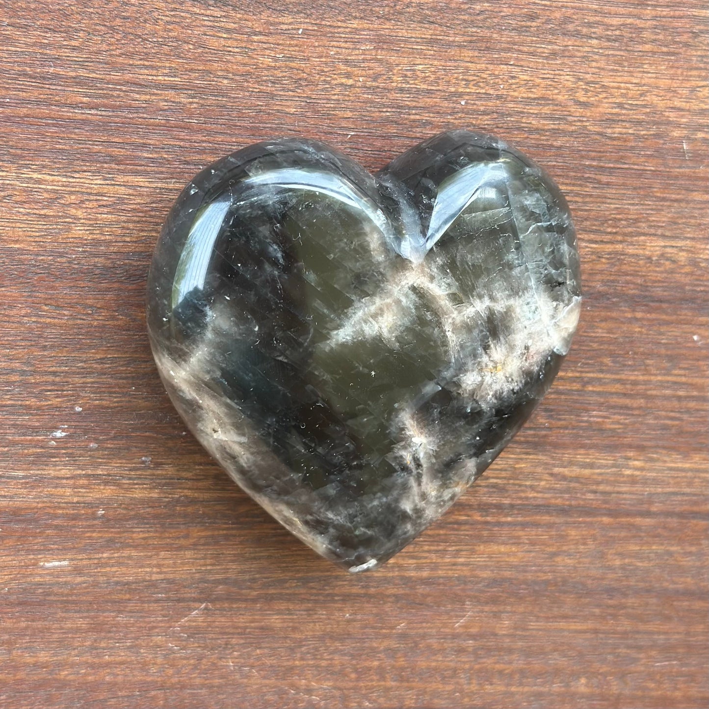 Black Moonstone Heart