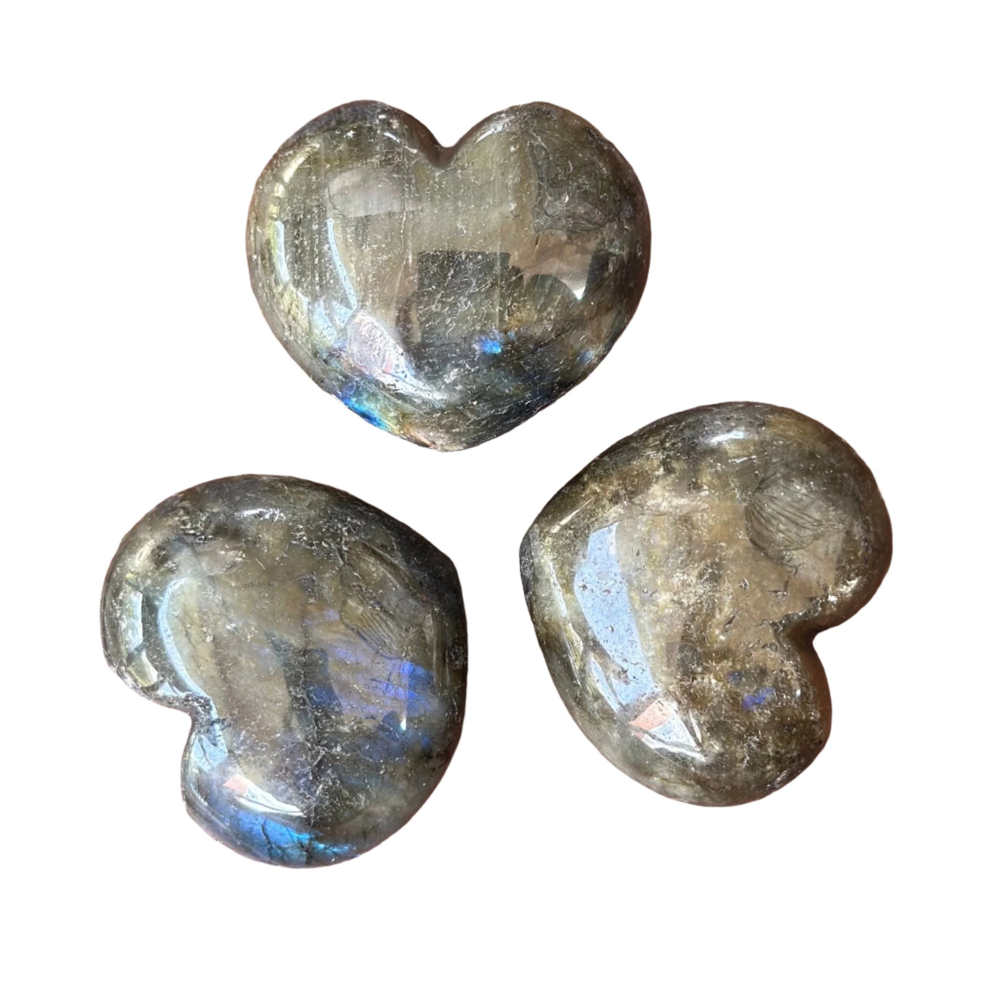 Labradorite Puff Heart