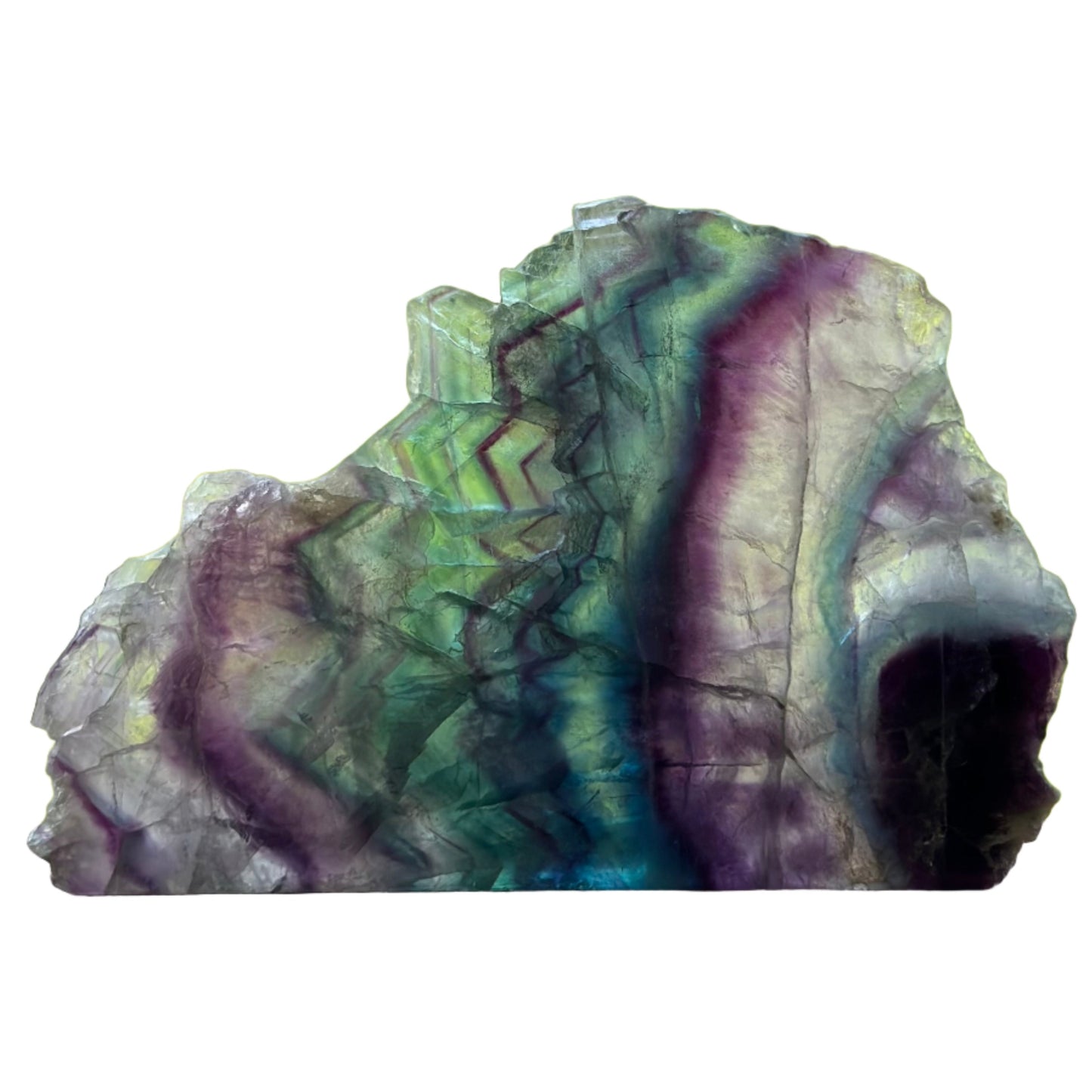 Fluorite Half Polished Slab 396g