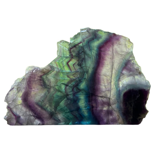 Fluorite Half Polished Slab 396g