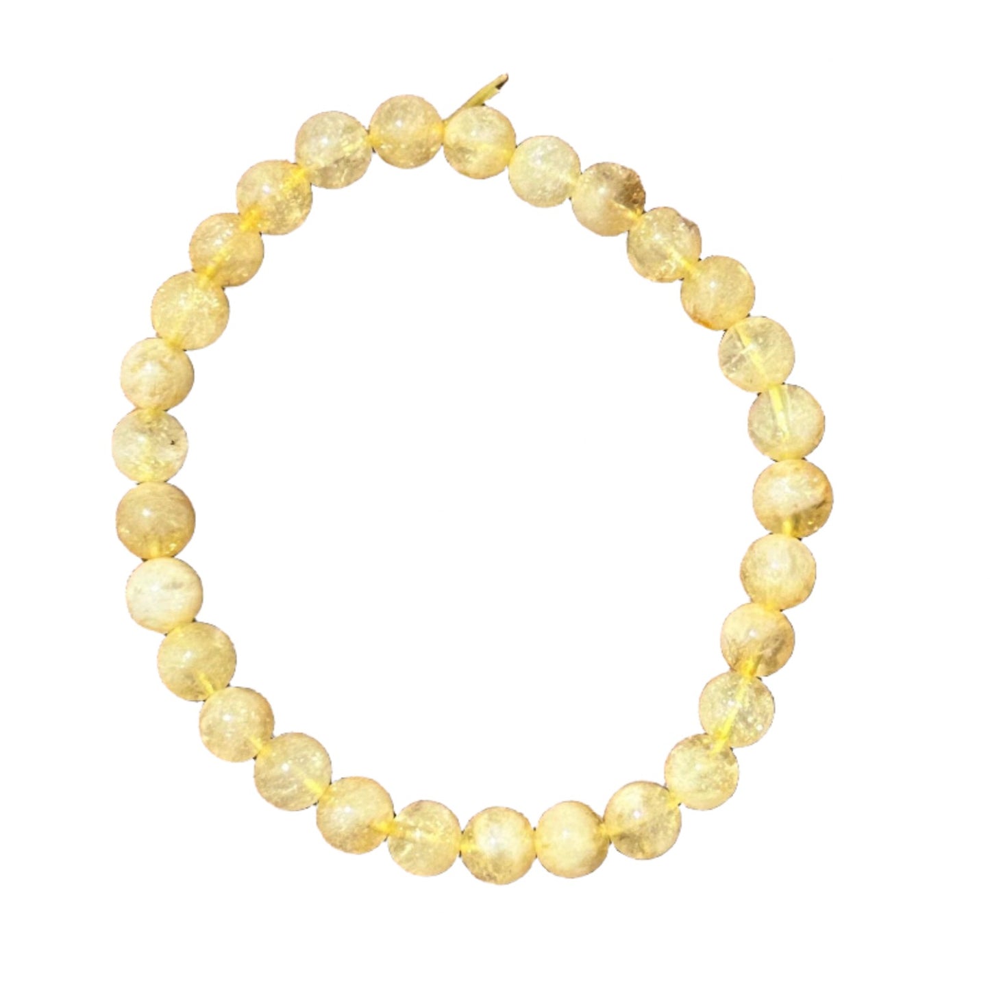 Citrine bracelet with 6-7 mm beads, known for energizing life, attracting wealth and boosting self-confidence.