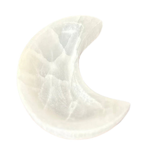 Selenite Moon Bowl