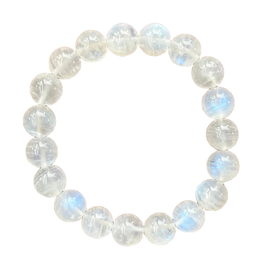 Rainbow Moonstone Bracelet 10MM – New Beginnings, Intuition & Inner Peace