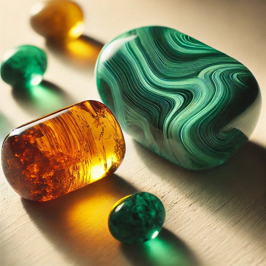 Crystals for Pain Management: Amber and Malachite