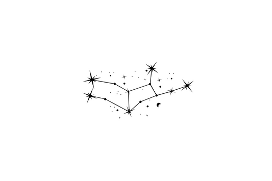 "Minimalist star constellation illustration for the month of Elul"