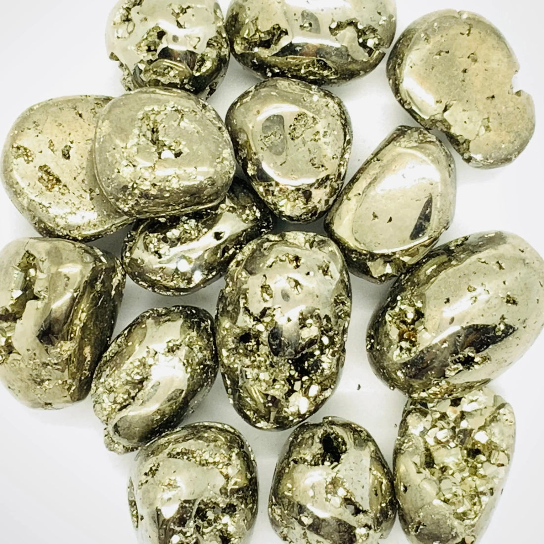 Shiny pyrite crystals for attracting wealth and prosperity
