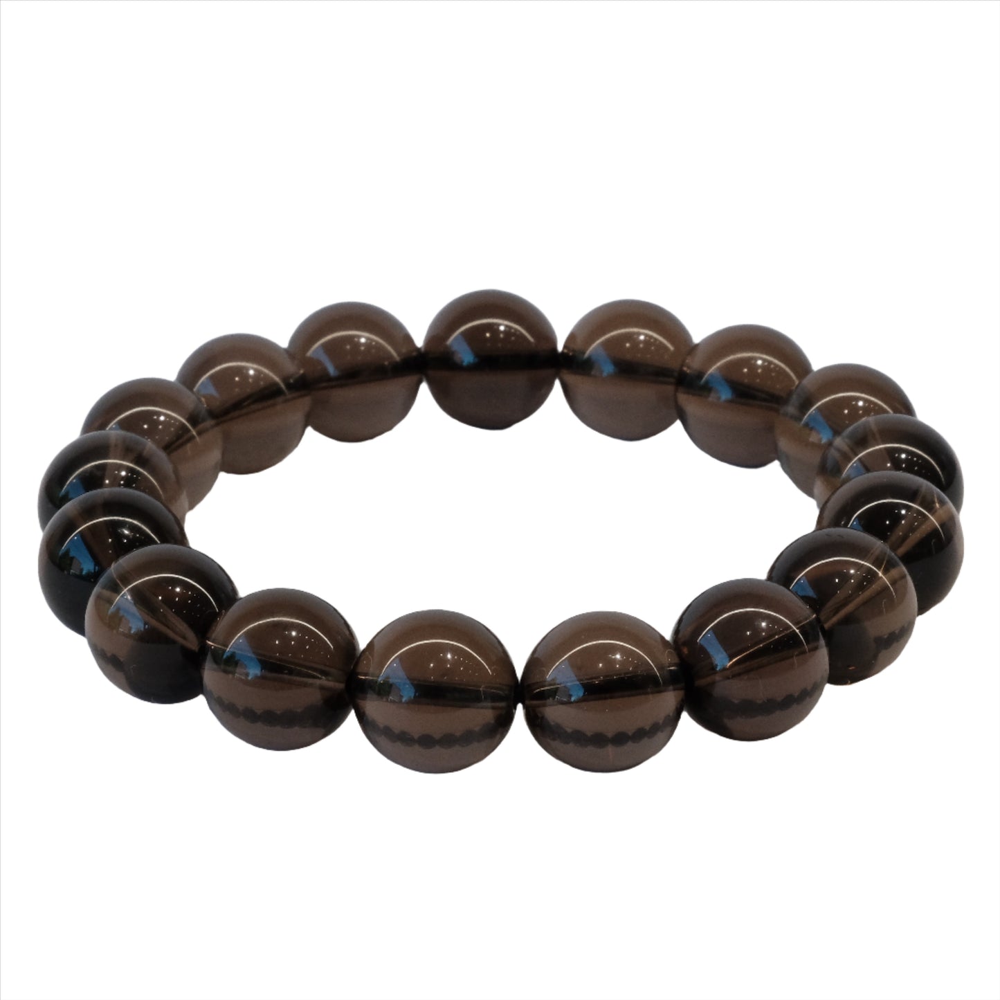 Smoky Quartz Bracelet 12MM for grounding, negative energy protection, and health benefits like digestion and nervous system support.