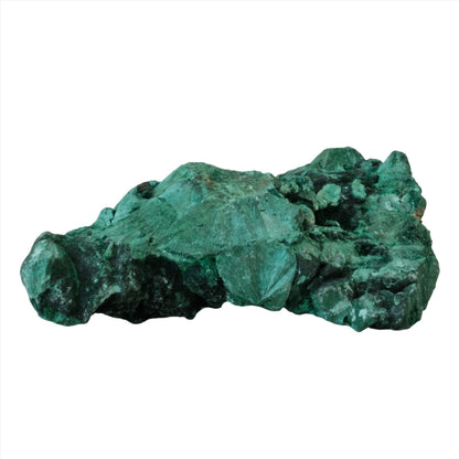 Raw malachite gemstone, vibrant green, 162g, believed to have healing properties including detoxification and liver support.