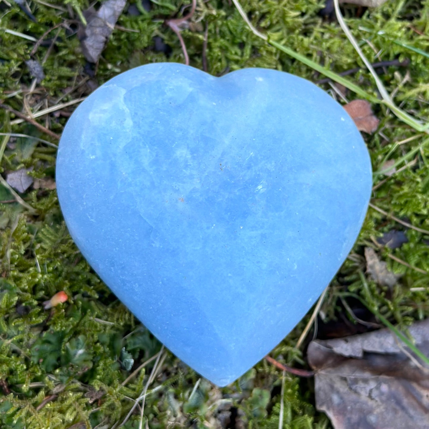 Blue Calcite Heart 424g
