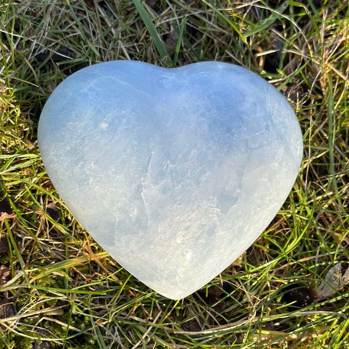 Blue Calcite Heart 369g