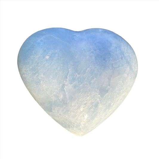 Blue Calcite Heart 369g