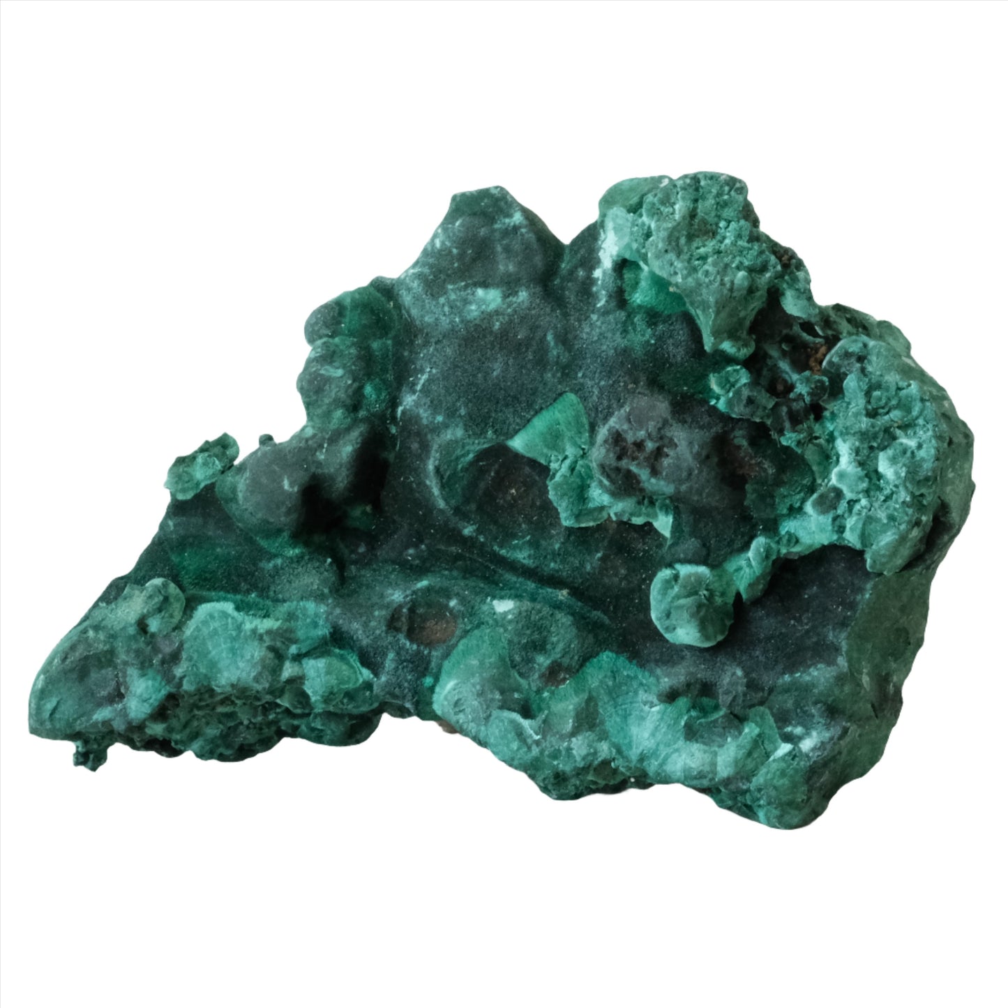 Vibrant green malachite gemstone in raw form weighing 358g with healing properties