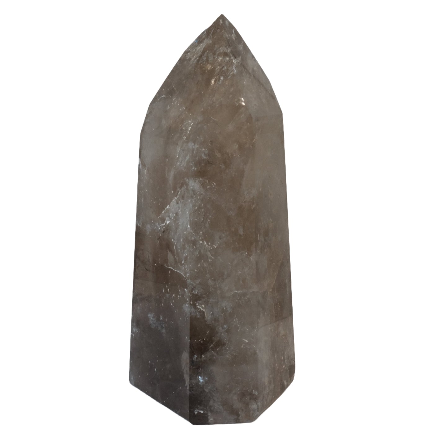 Smoky Quartz Tower, 1343g, grounding crystal for emotional stability and negative energy neutralization.