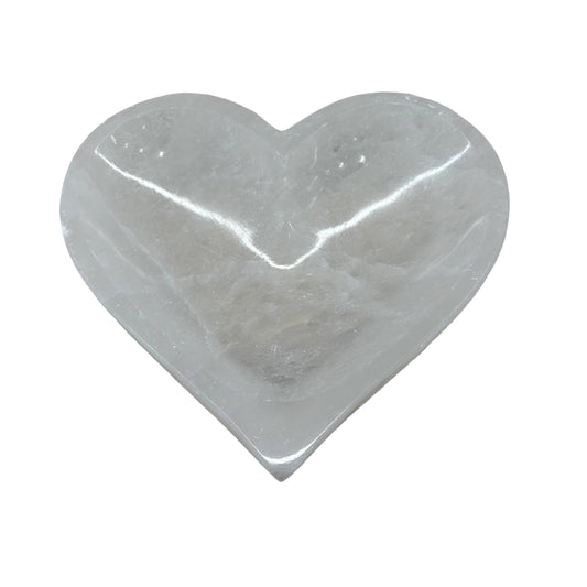 Selenite Heart Bowl 12CM 