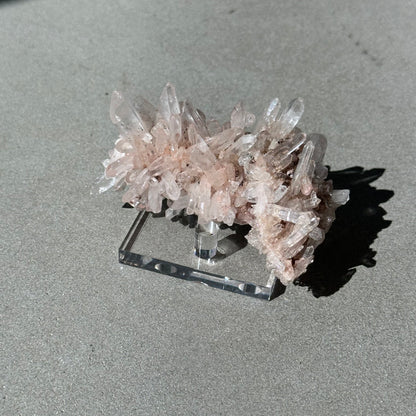 Pink Lemurian Quartz Cluster 200g
