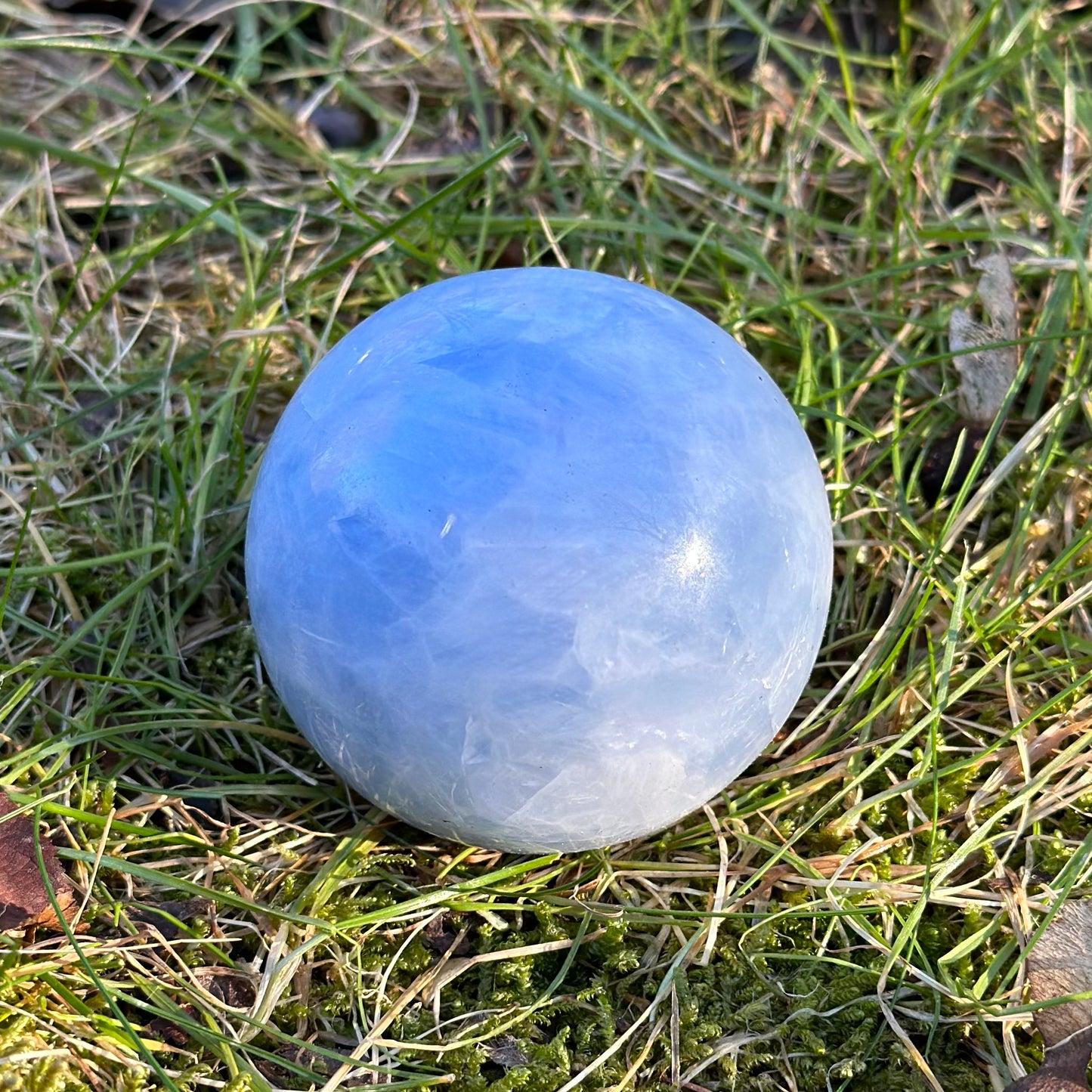 Blue Calcite Sphere 236g