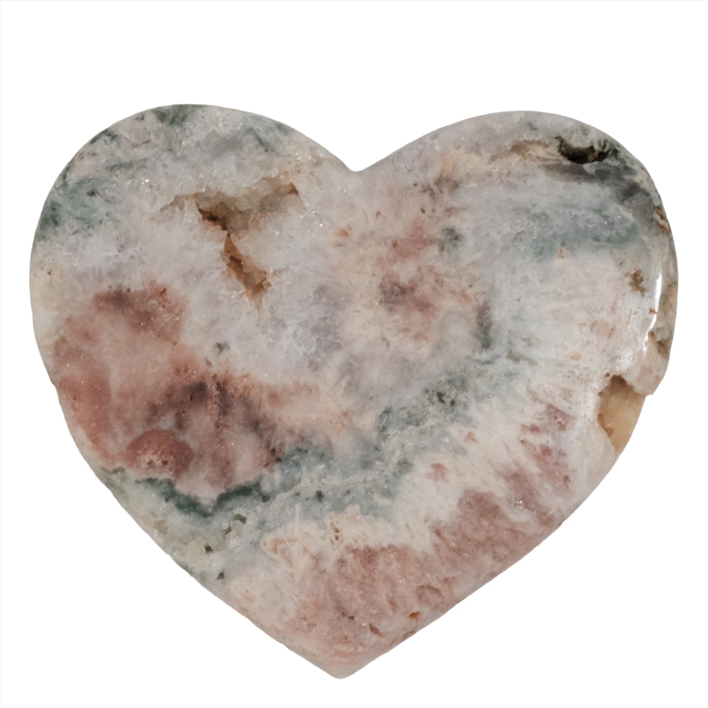 Large pink amethyst heart healing crystal offering calming energy, increased intuition, and spiritually-aligned healing, 778g.