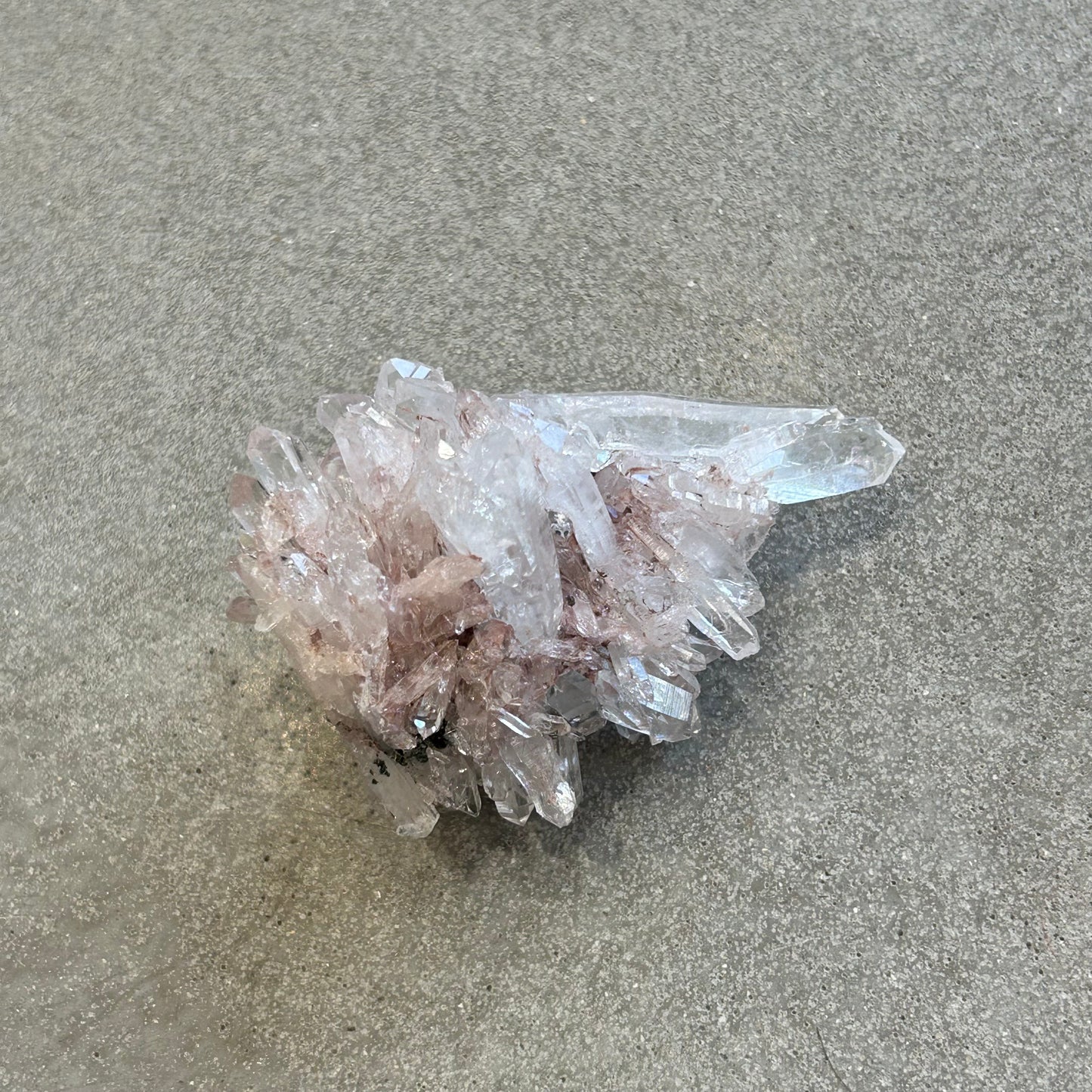 Pink Lemurian Quartz Cluster 76g