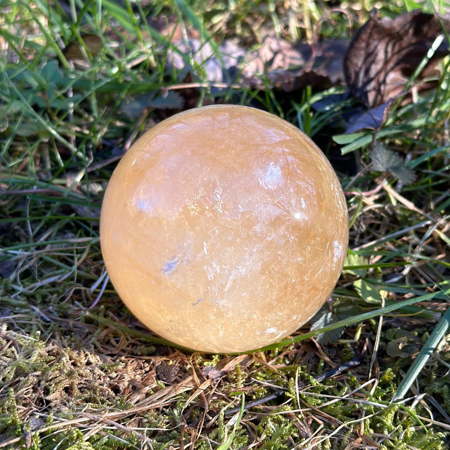 Honey Calcite Sphere 300g