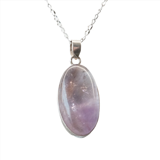 Ametrine Oval Sterling Silver Pendant Necklace 