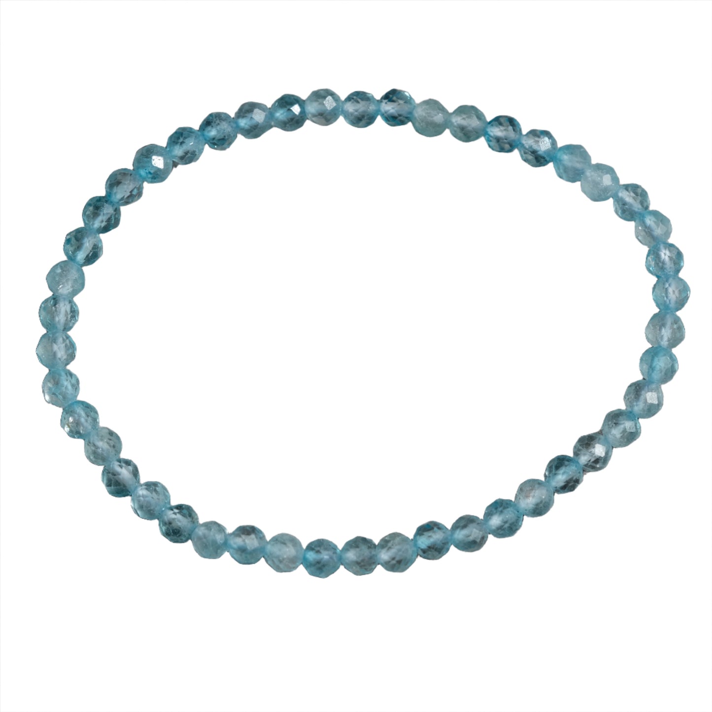 Blue topaz faceted bracelet for healing, love, and relaxation.