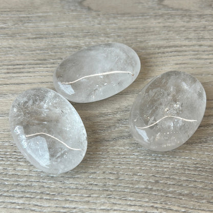 Clear Quartz Palm Stone 