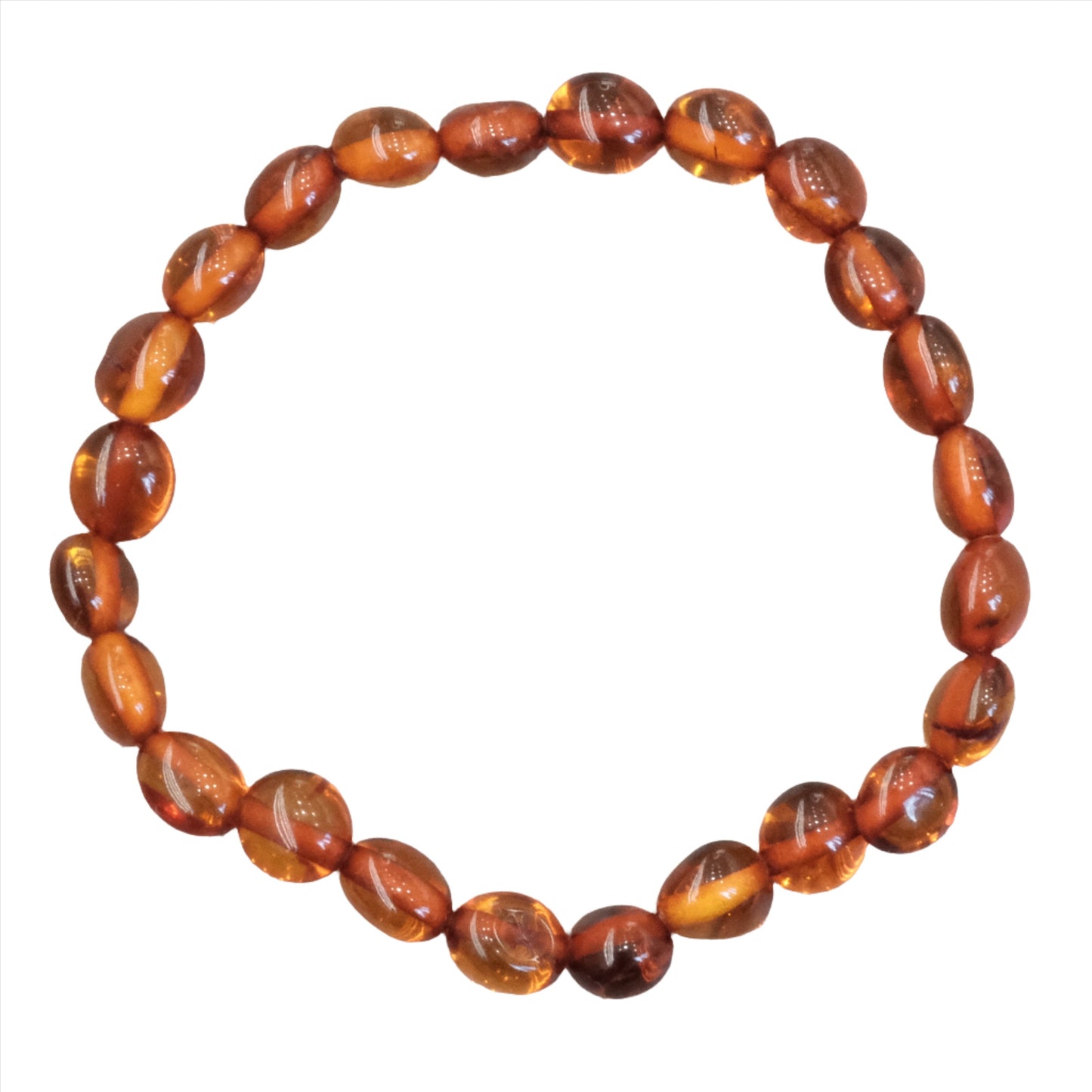 Children's amber dark stretch bracelet with healing and cleansing properties.