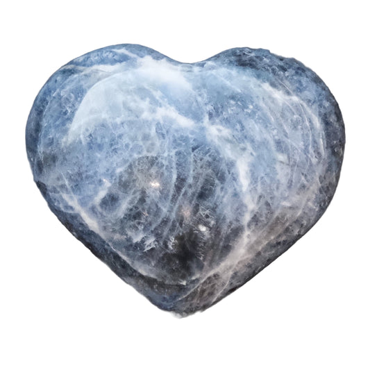 Sodalite Heart 148g - Clarity, Calm & Confident Expression