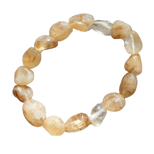 Citrine Tumbled Stone Bracelet - Success, Joy & Mental Clarity