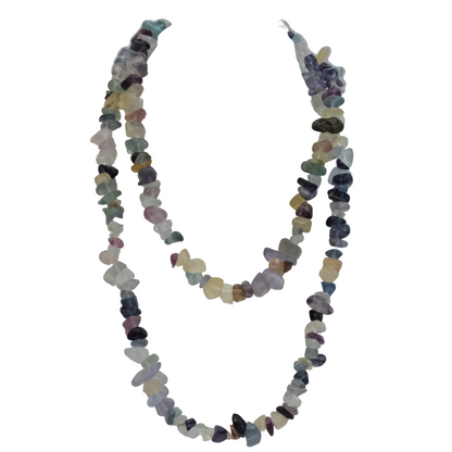 Fluorite Chip Necklace 32" - Clarity, Balance & Spiritual Insight