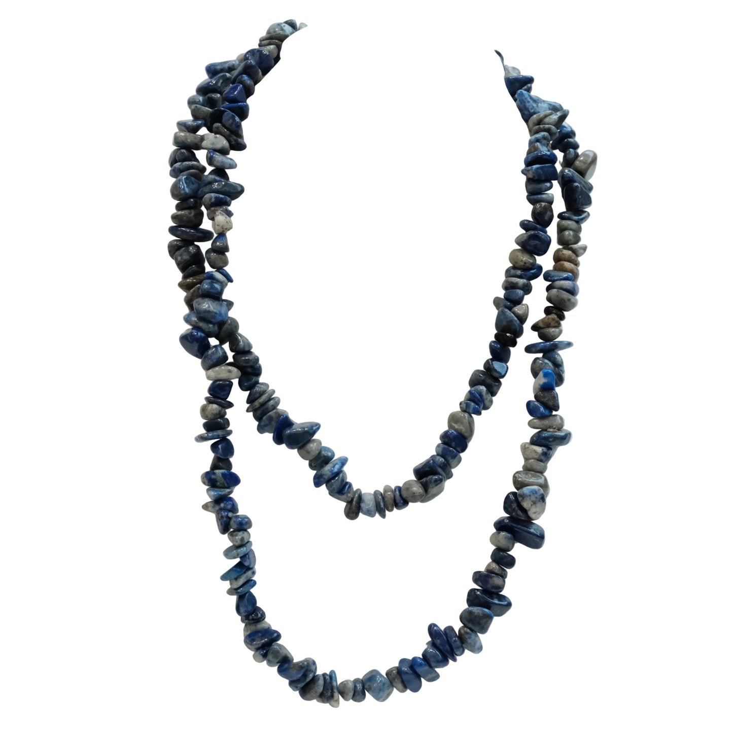 Lapis Lazuli Chip Necklace 32" - Truth, Wisdom & Inner Peace