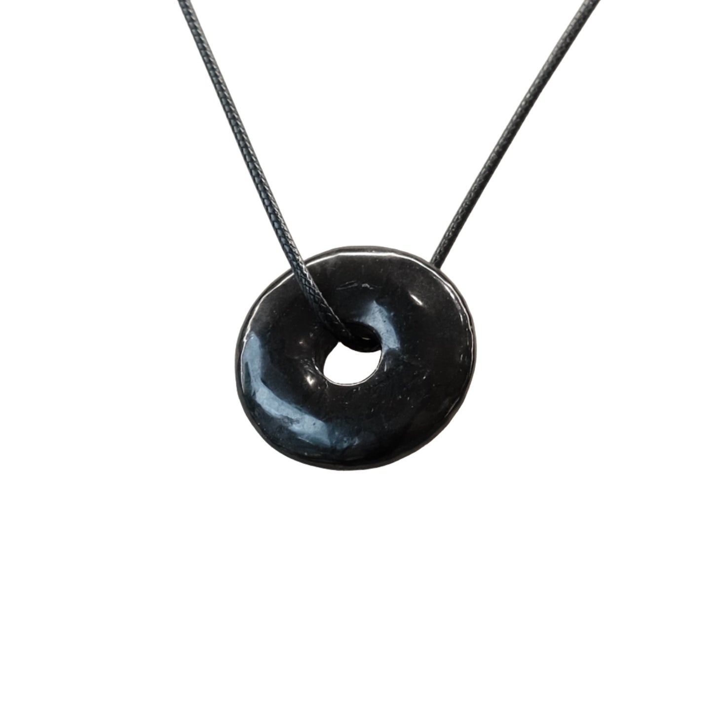 Shungite Donut Pendant Necklace